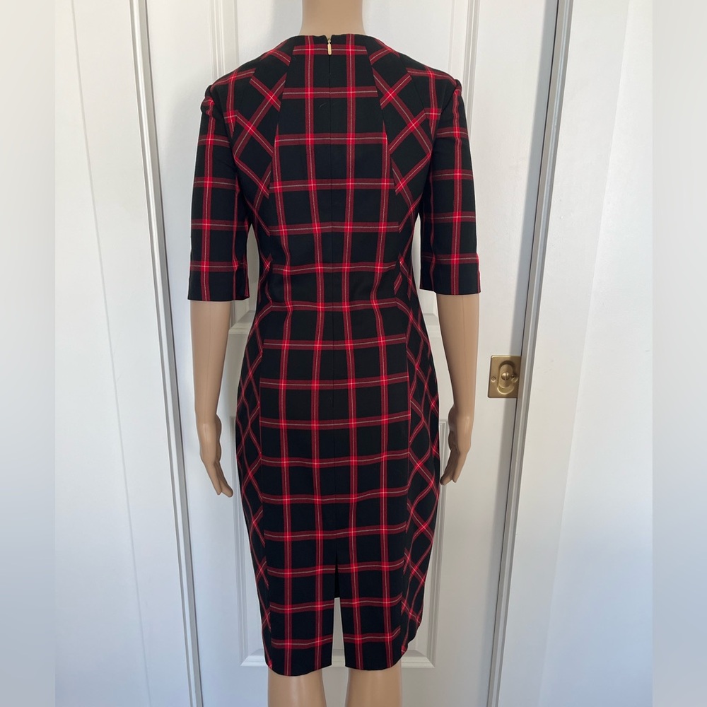 Trina Turk plaid short sleeve pencil dress - Picture 3 of 3